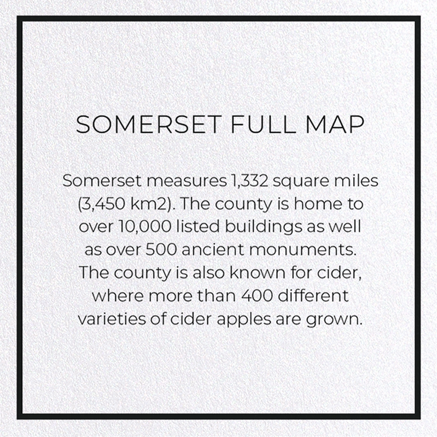 SOMERSET FULL MAP: Map Full Greeting Card