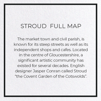 STROUD  FULL MAP: Map Full Greeting Card