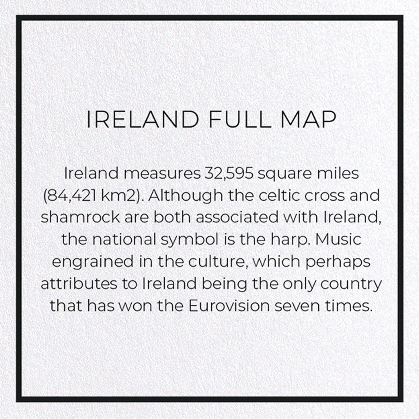 IRELAND FULL MAP: Map Full Greeting Card
