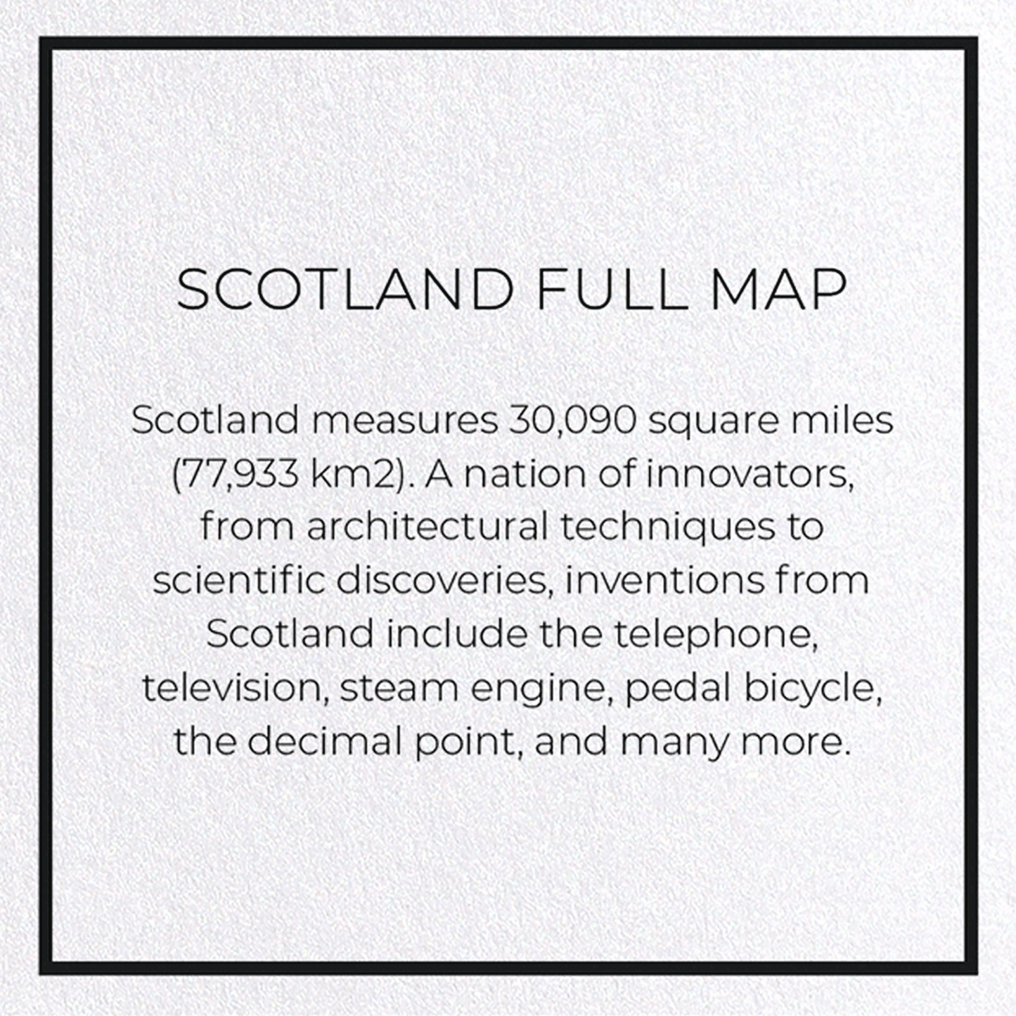 SCOTLAND FULL MAP: Map Full Greeting Card