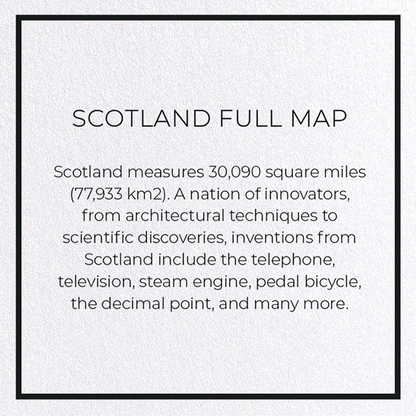 SCOTLAND FULL MAP: Map Full Greeting Card