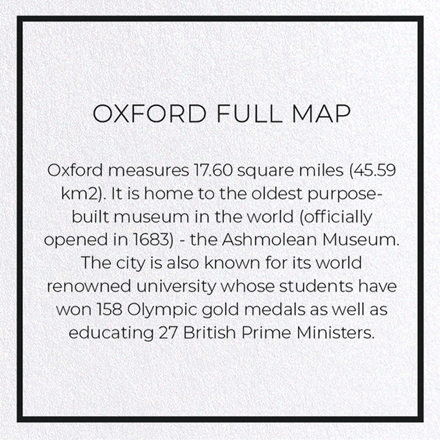 OXFORD FULL MAP: 8xCards