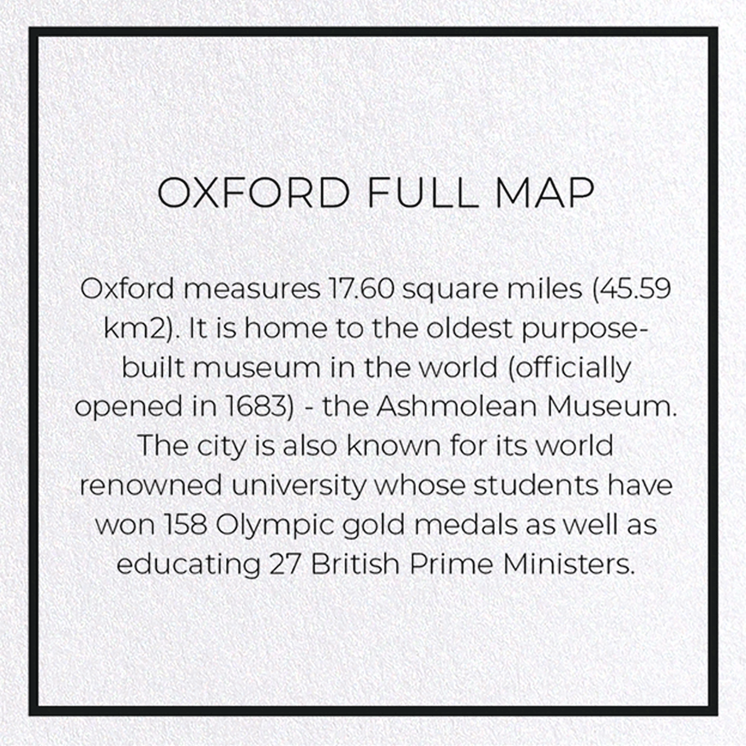 OXFORD FULL MAP: 8xCards