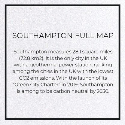 SOUTHAMPTON FULL MAP: 8xCards