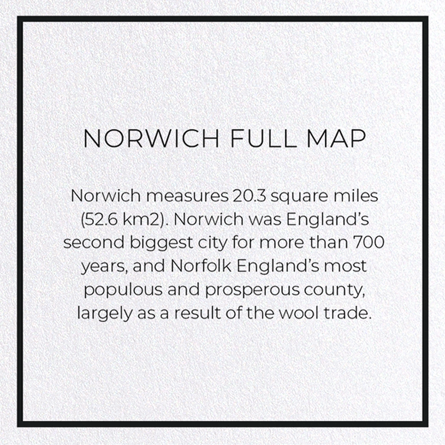 NORWICH FULL MAP: 8xCards