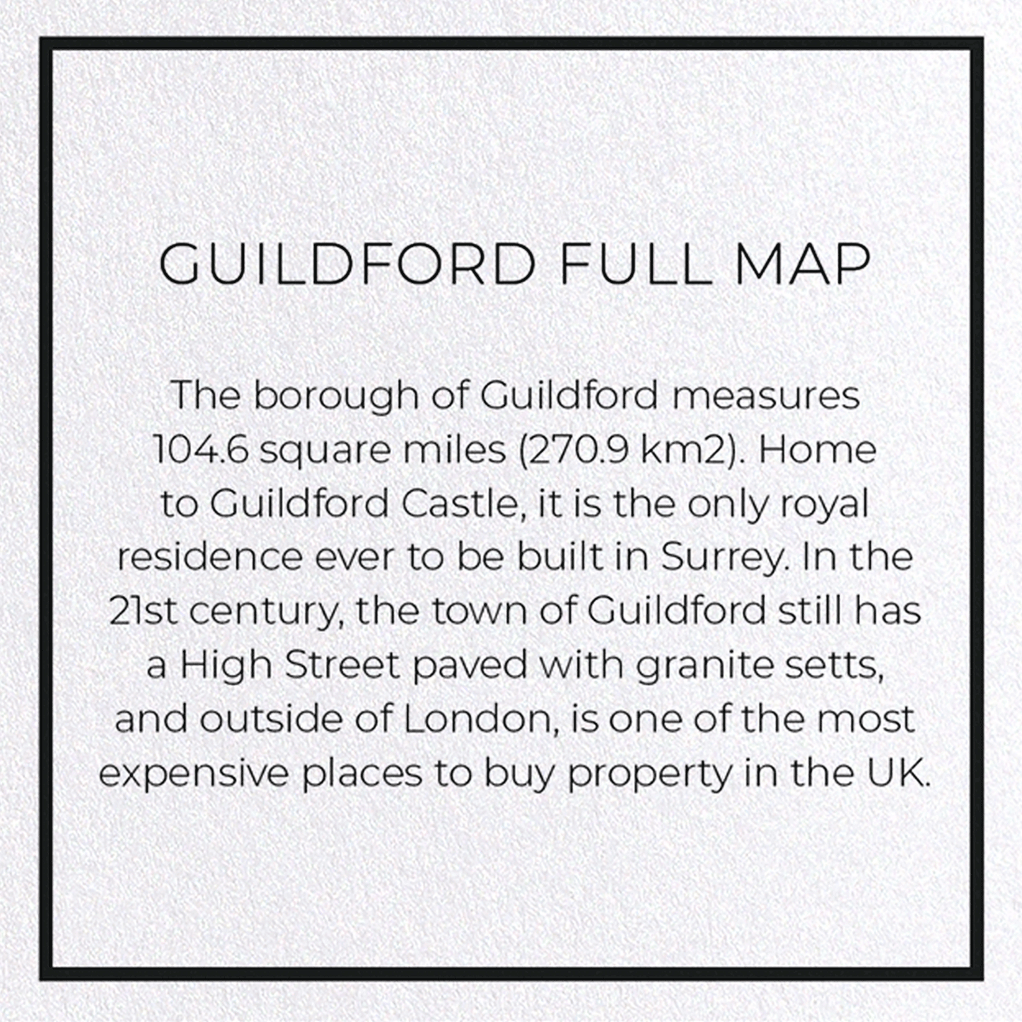GUILDFORD FULL MAP: 8xCards