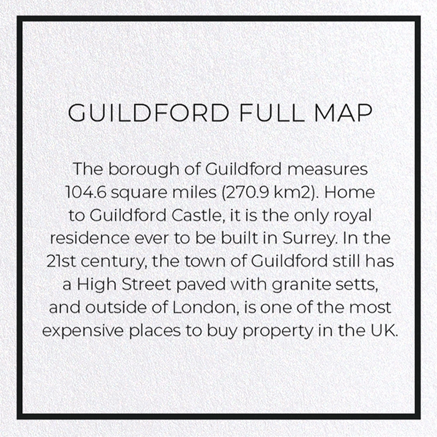 GUILDFORD FULL MAP: 8xCards