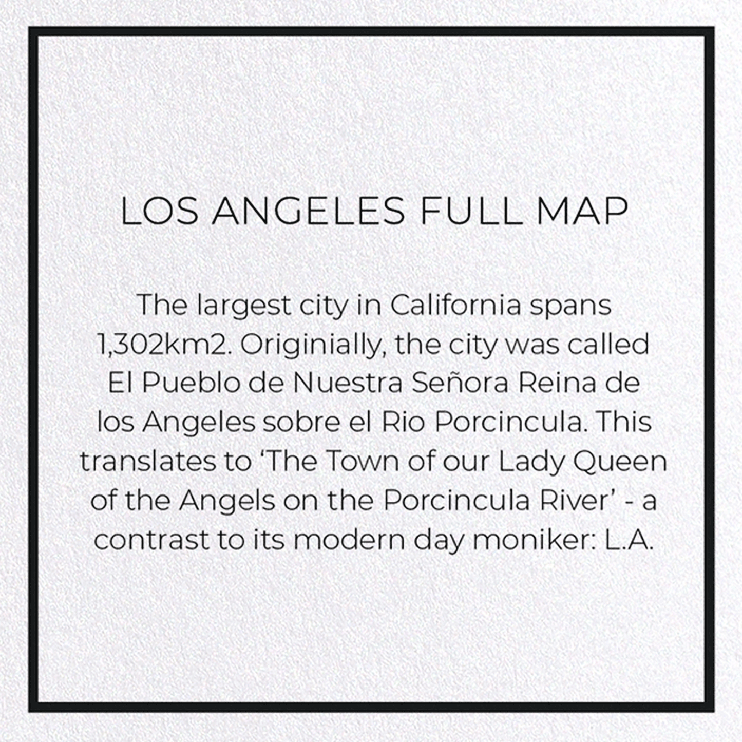 LOS ANGELES FULL MAP: 8xCards