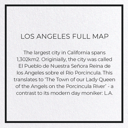 LOS ANGELES FULL MAP: 8xCards