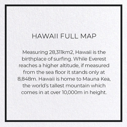HAWAII FULL MAP: 8xCards