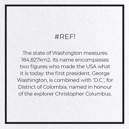 WASHINGTON FULL MAP: 8xCards