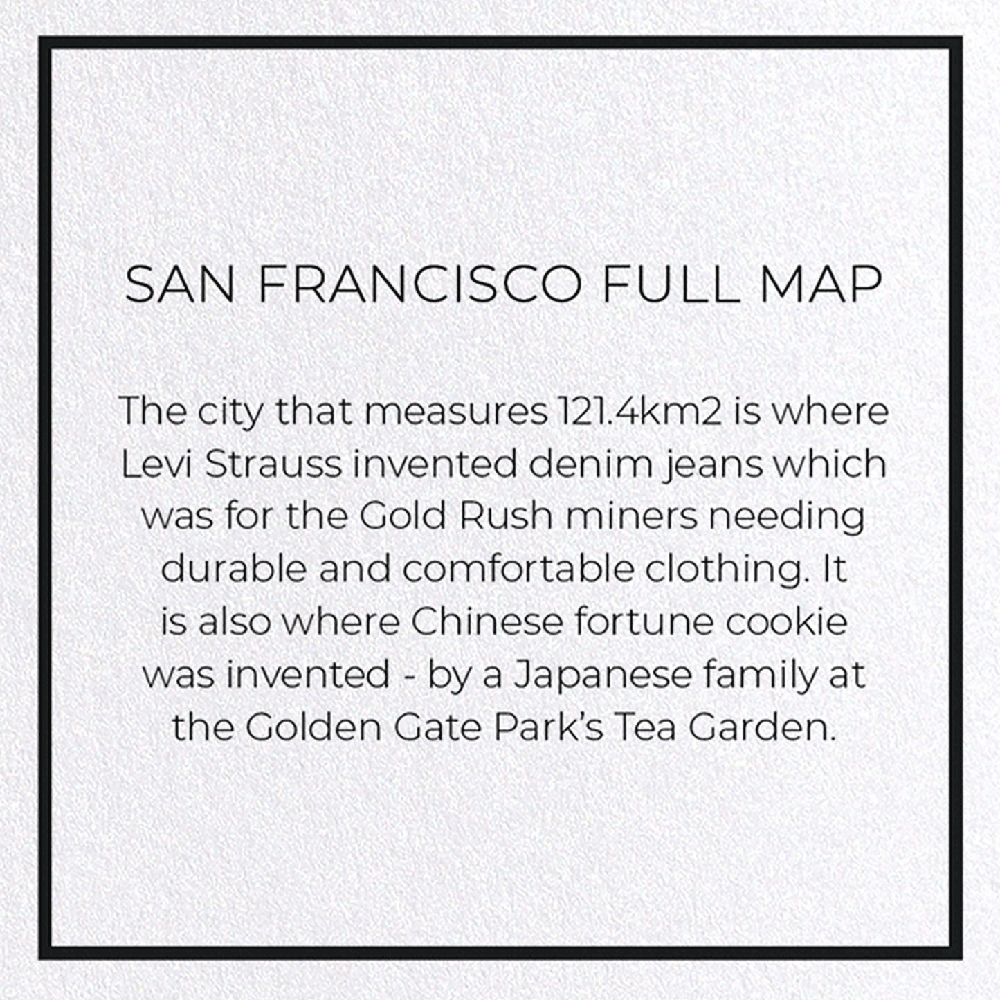 SAN FRANCISCO FULL MAP: 8xCards