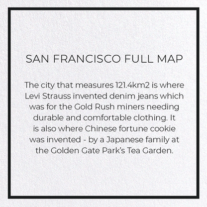SAN FRANCISCO FULL MAP: 8xCards