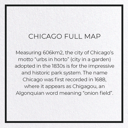 CHICAGO FULL MAP: 8xCards
