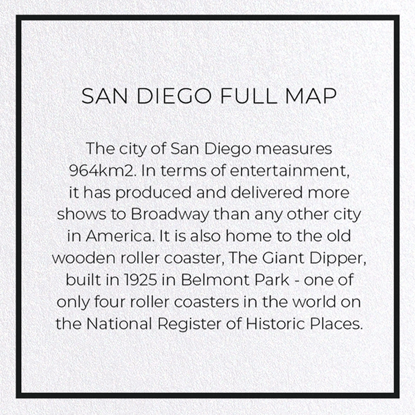 SAN DIEGO FULL MAP: 8xCards