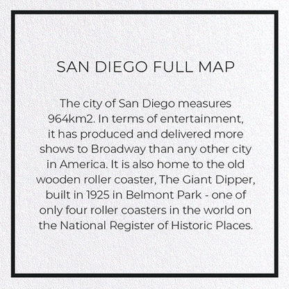 SAN DIEGO FULL MAP: 8xCards