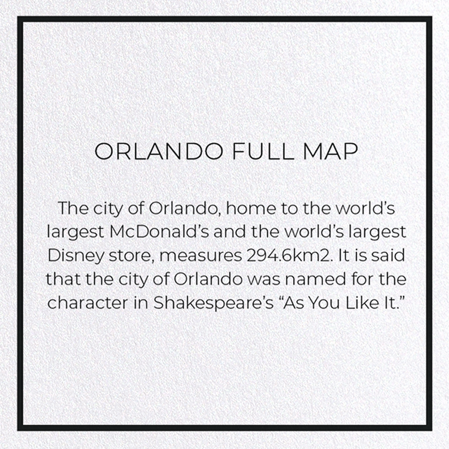 ORLANDO FULL MAP: 8xCards
