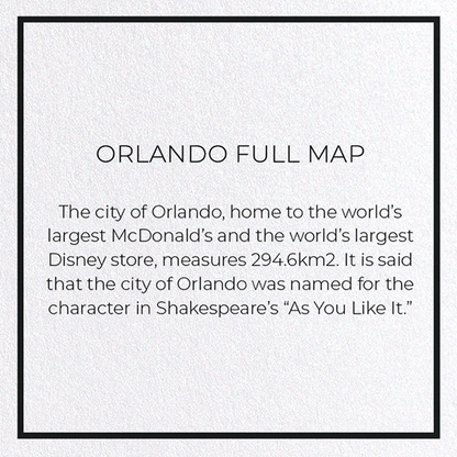 ORLANDO FULL MAP: 8xCards