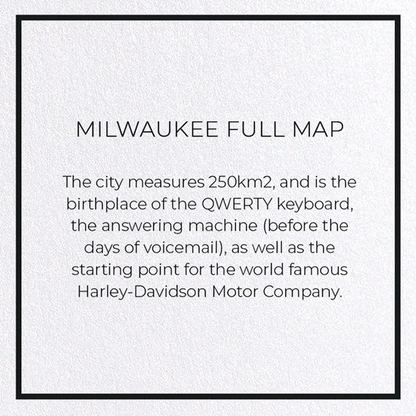 MILWAUKEE FULL MAP: 8xCards