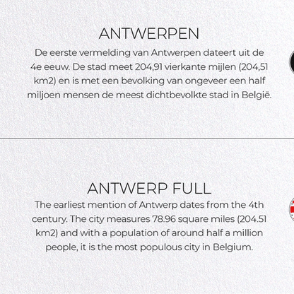 ANTWERP FULL: Map Full Greeting Card
