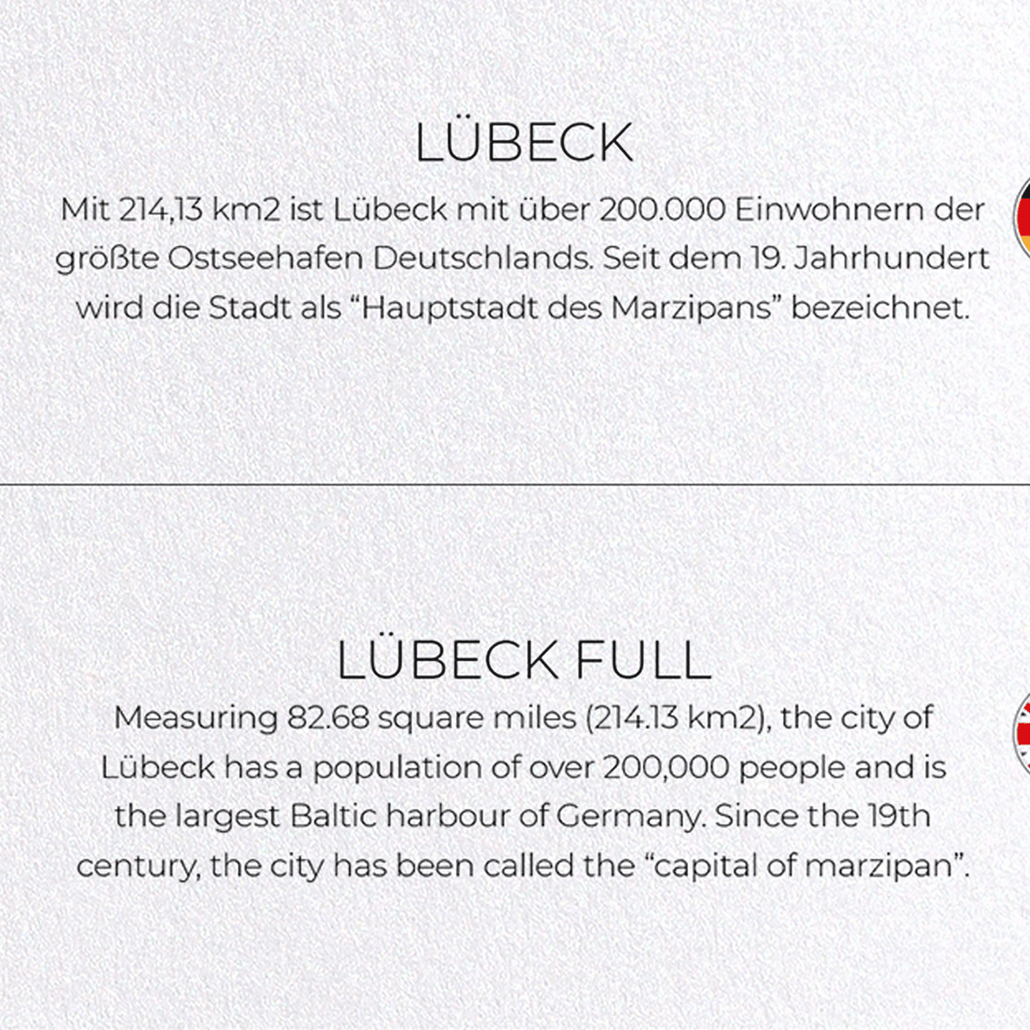 LÜBECK FULL: Map Full Greeting Card