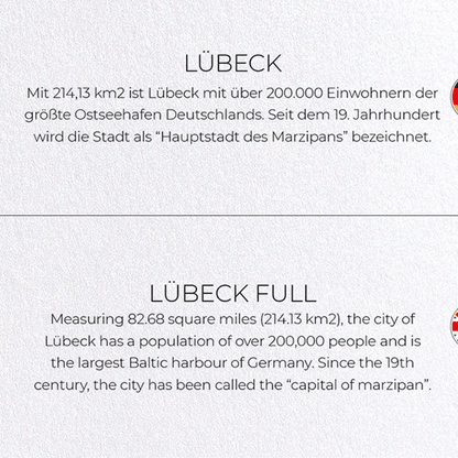 LÜBECK FULL: Map Full Greeting Card