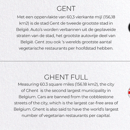 GHENT FULL: Map Full Greeting Card
