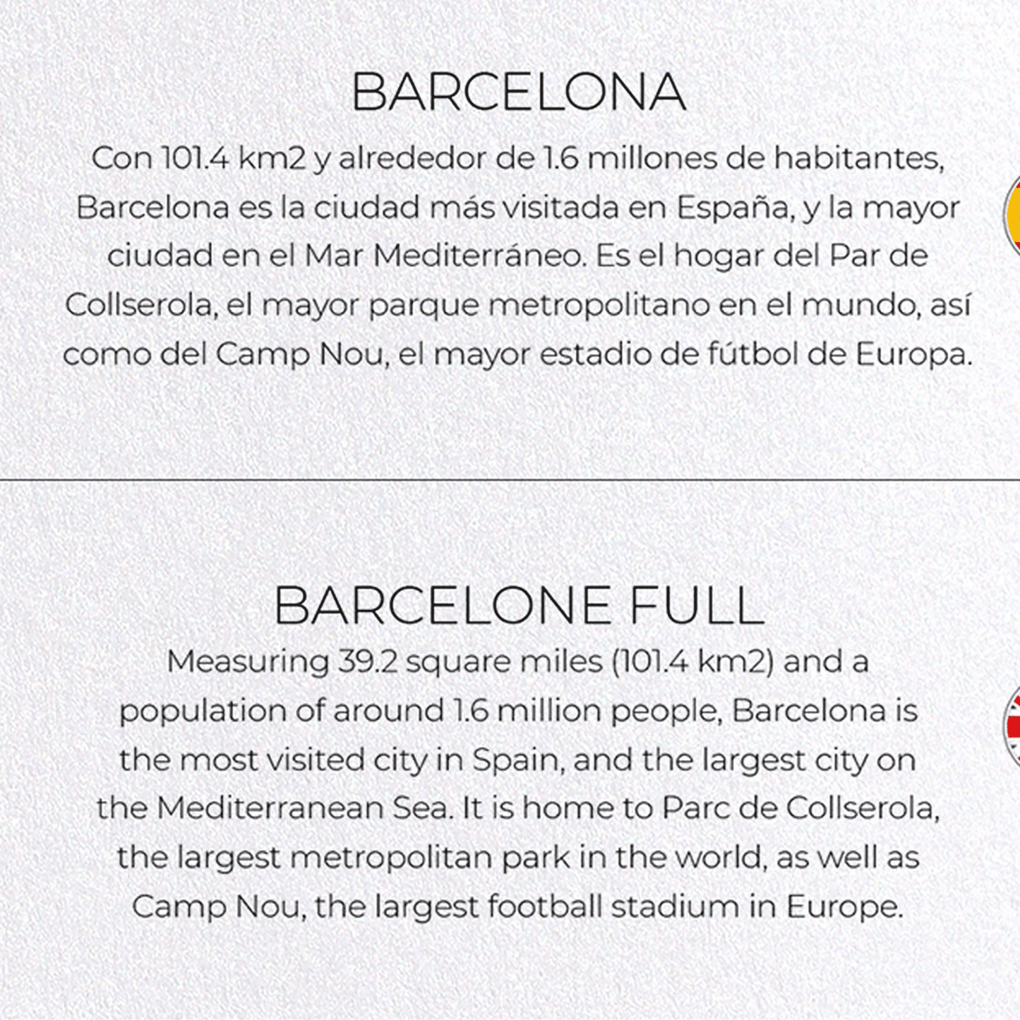 BARCELONE FULL: Map Full Greeting Card