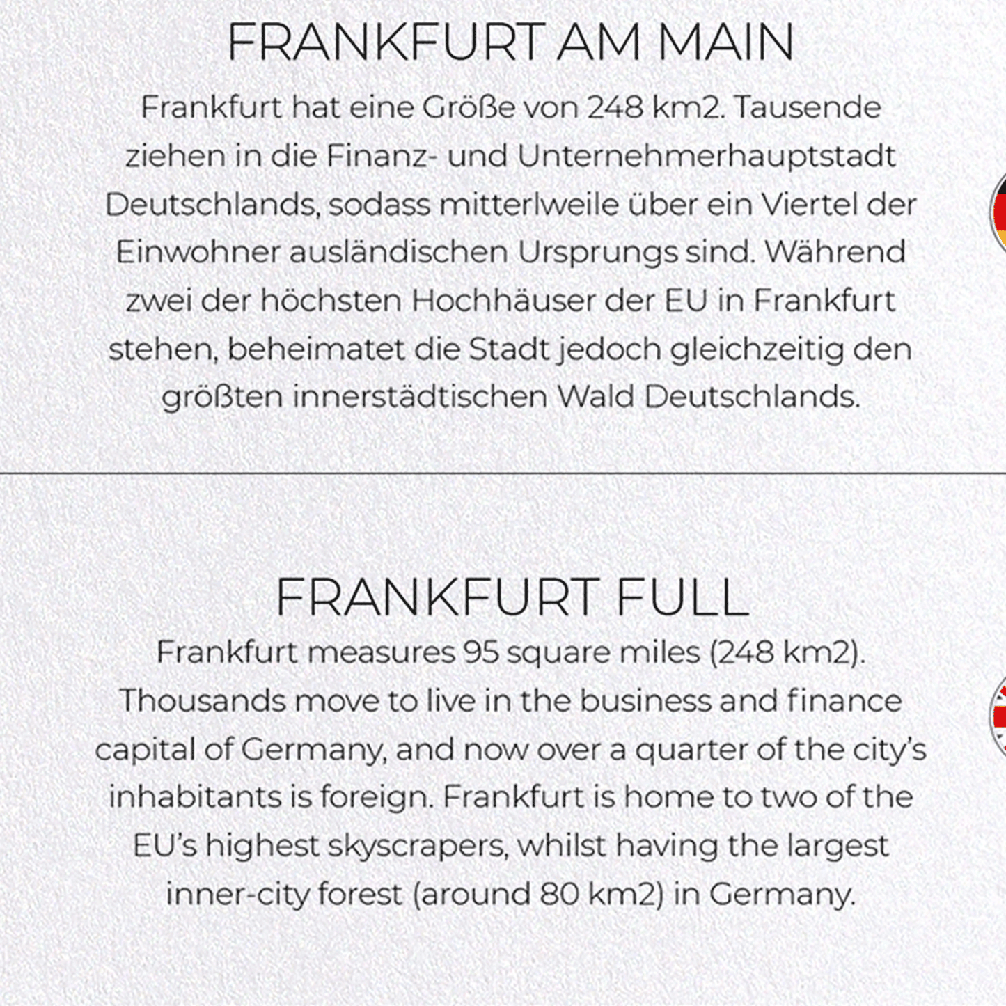 FRANKFURT FULL: Map Full Greeting Card