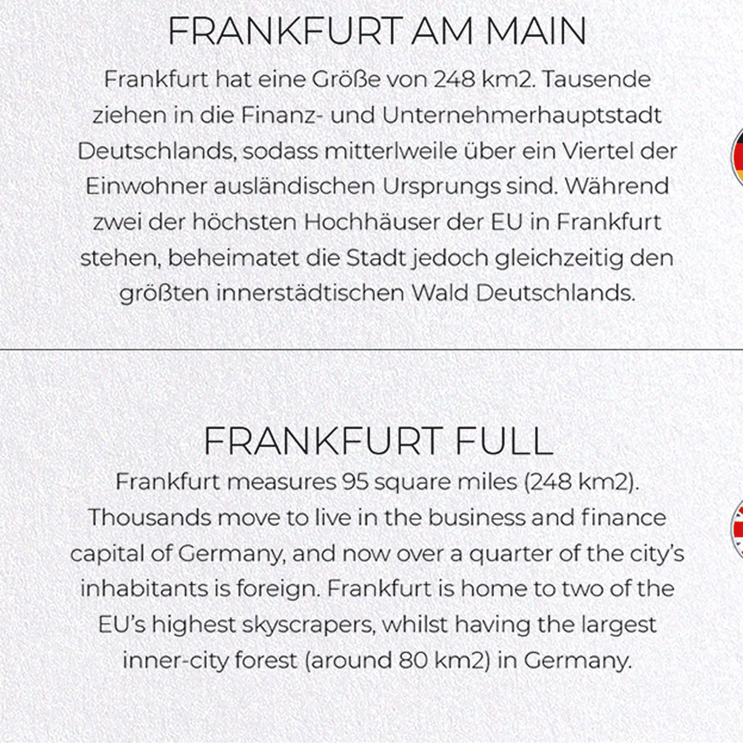 FRANKFURT FULL: Map Full Greeting Card