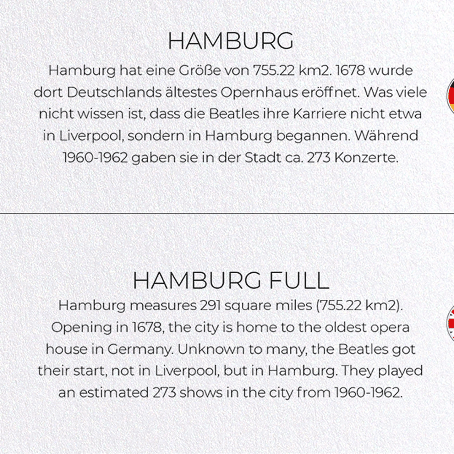 HAMBURG FULL: Map Full Greeting Card