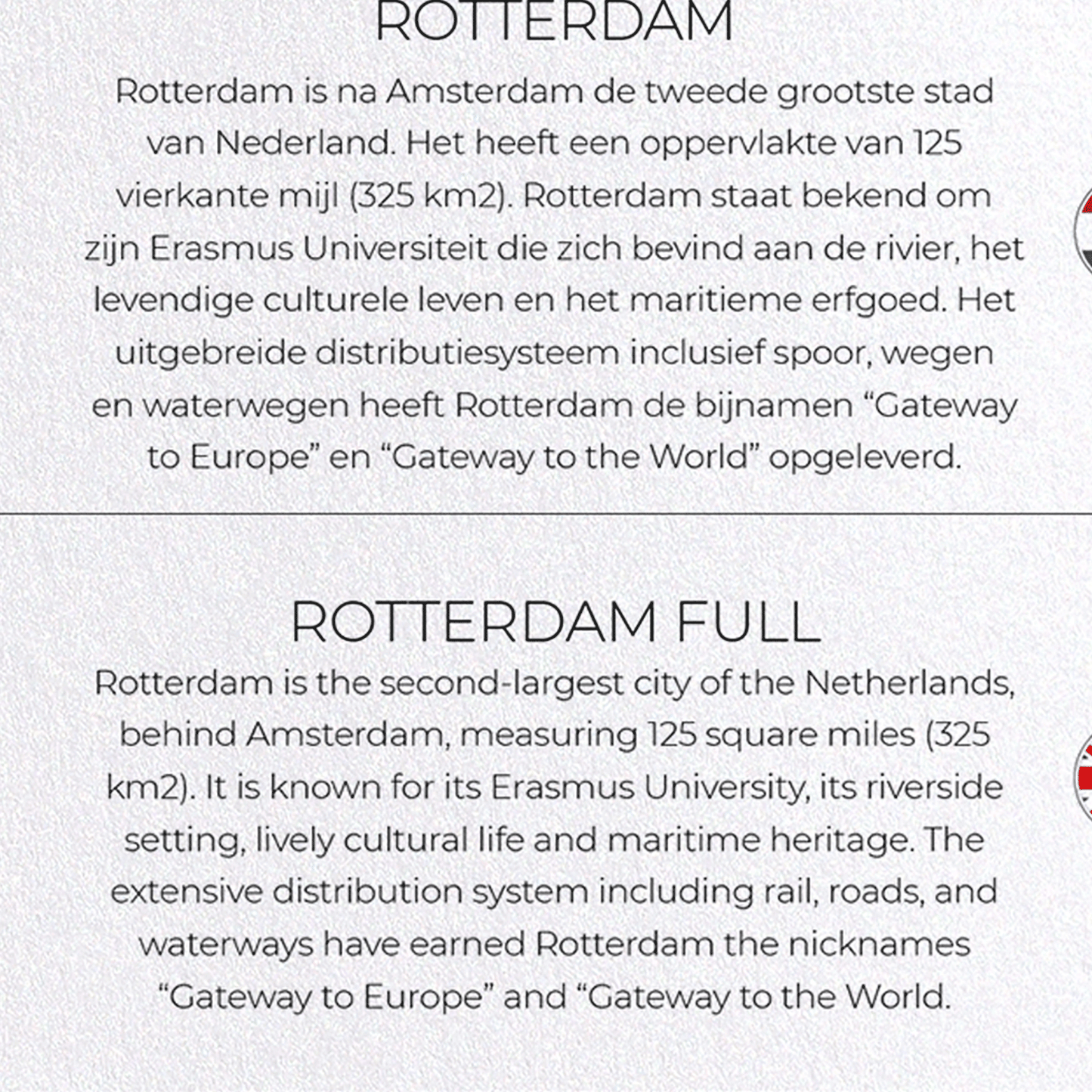ROTTERDAM FULL: Map Full Greeting Card