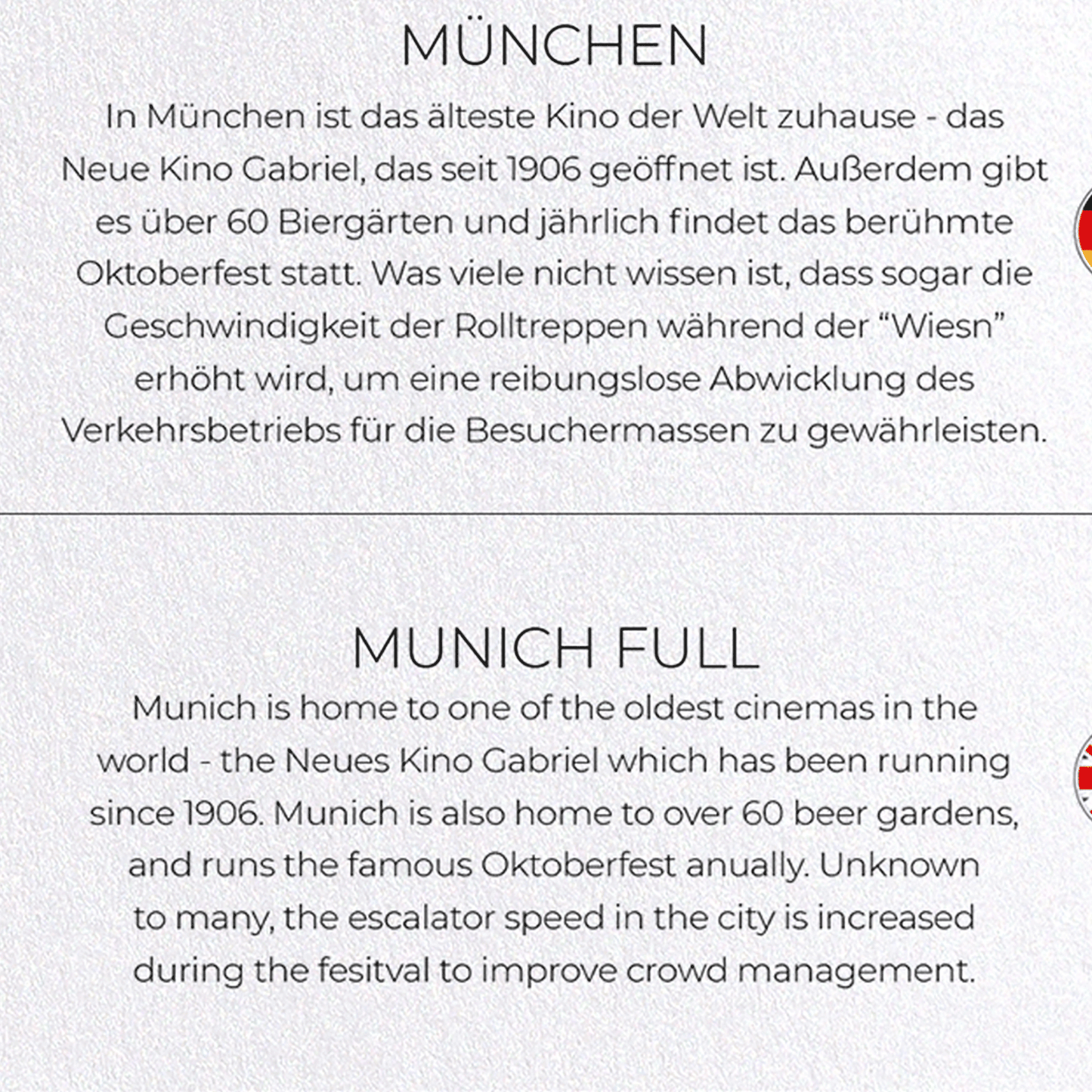 MUNICH FULL: Map Full Greeting Card