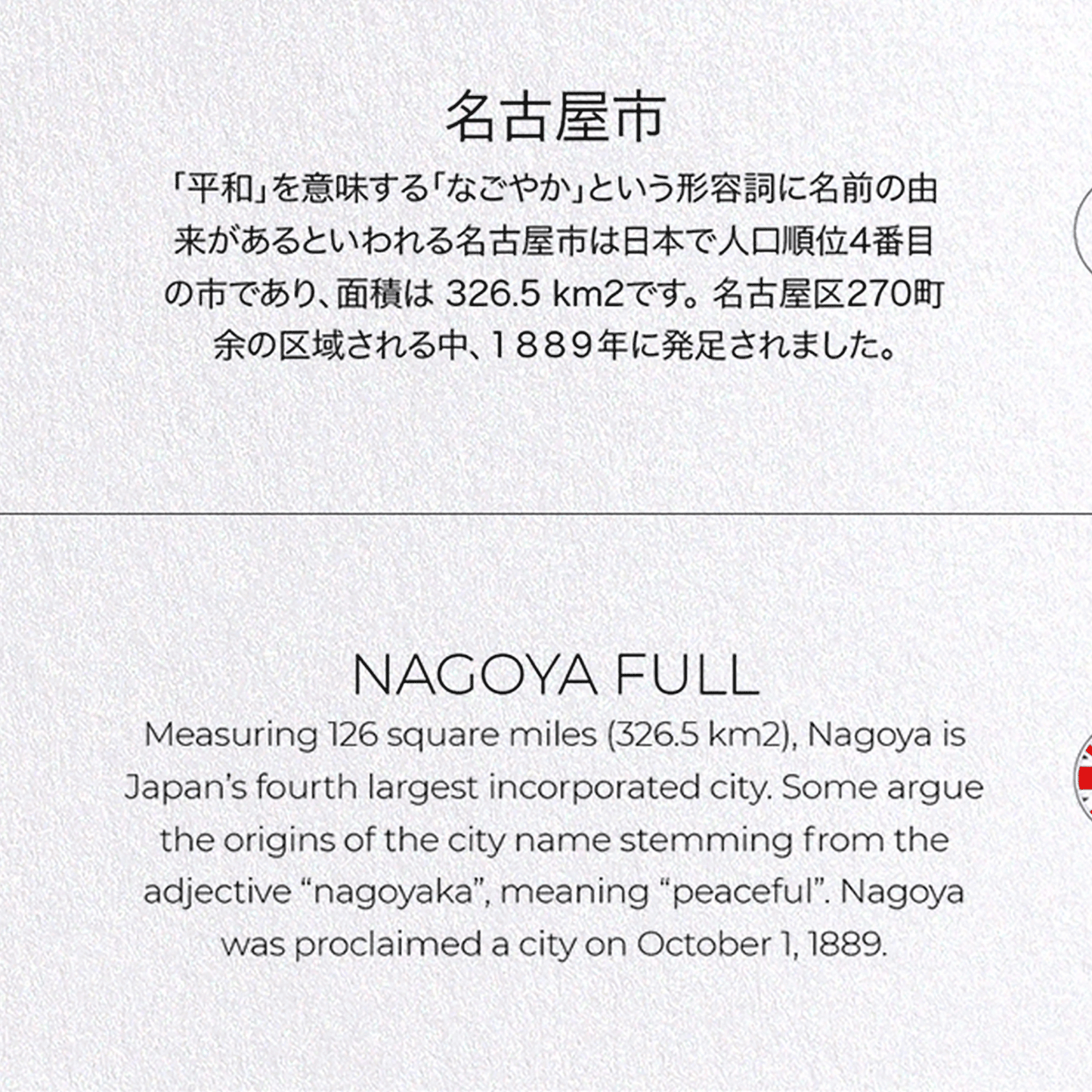 NAGOYA FULL: Map Full Greeting Card