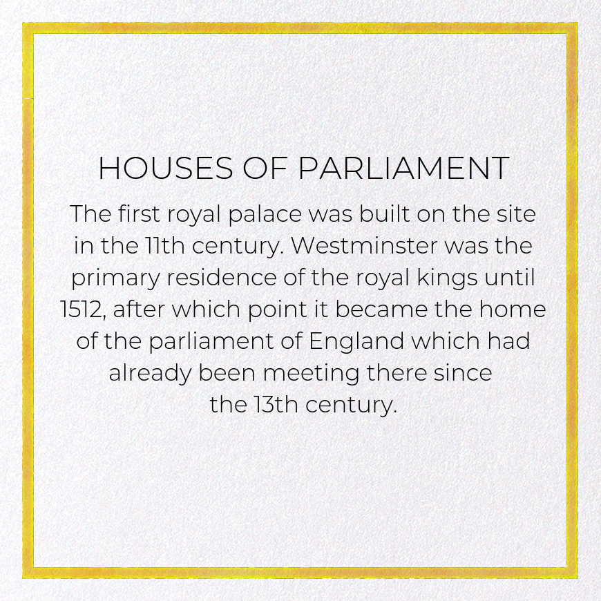 HOUSES OF PARLIAMENT
