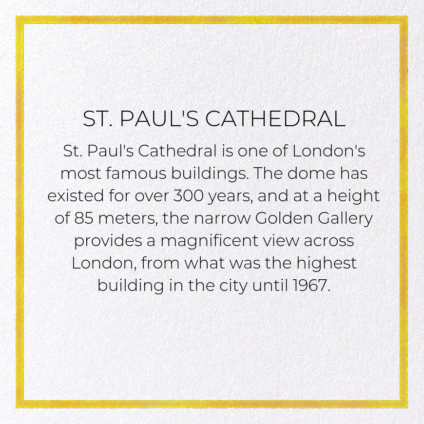 ST. PAUL'S CATHEDRAL