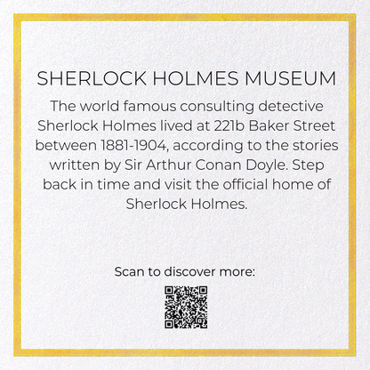 SHERLOCK HOLMES MUSEUM: Bespoke Greeting Card