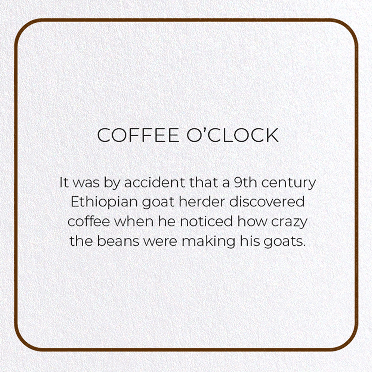 COFFEE O’CLOCK: Photo Greeting Card