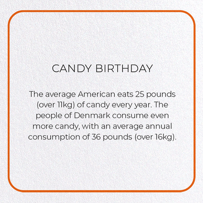 CANDY BIRTHDAY: Photo Greeting Card