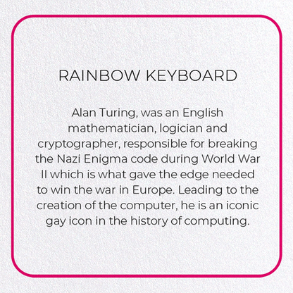 RAINBOW KEYBOARD: Photo Greeting Card