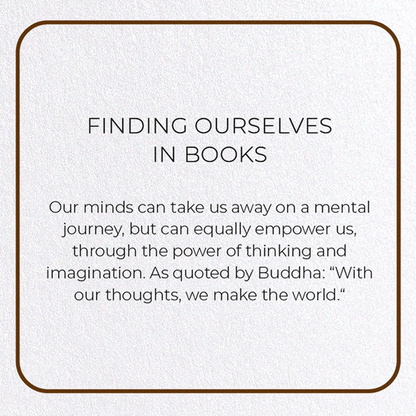 FINDING OURSELVES IN BOOKS: Photo Greeting Card