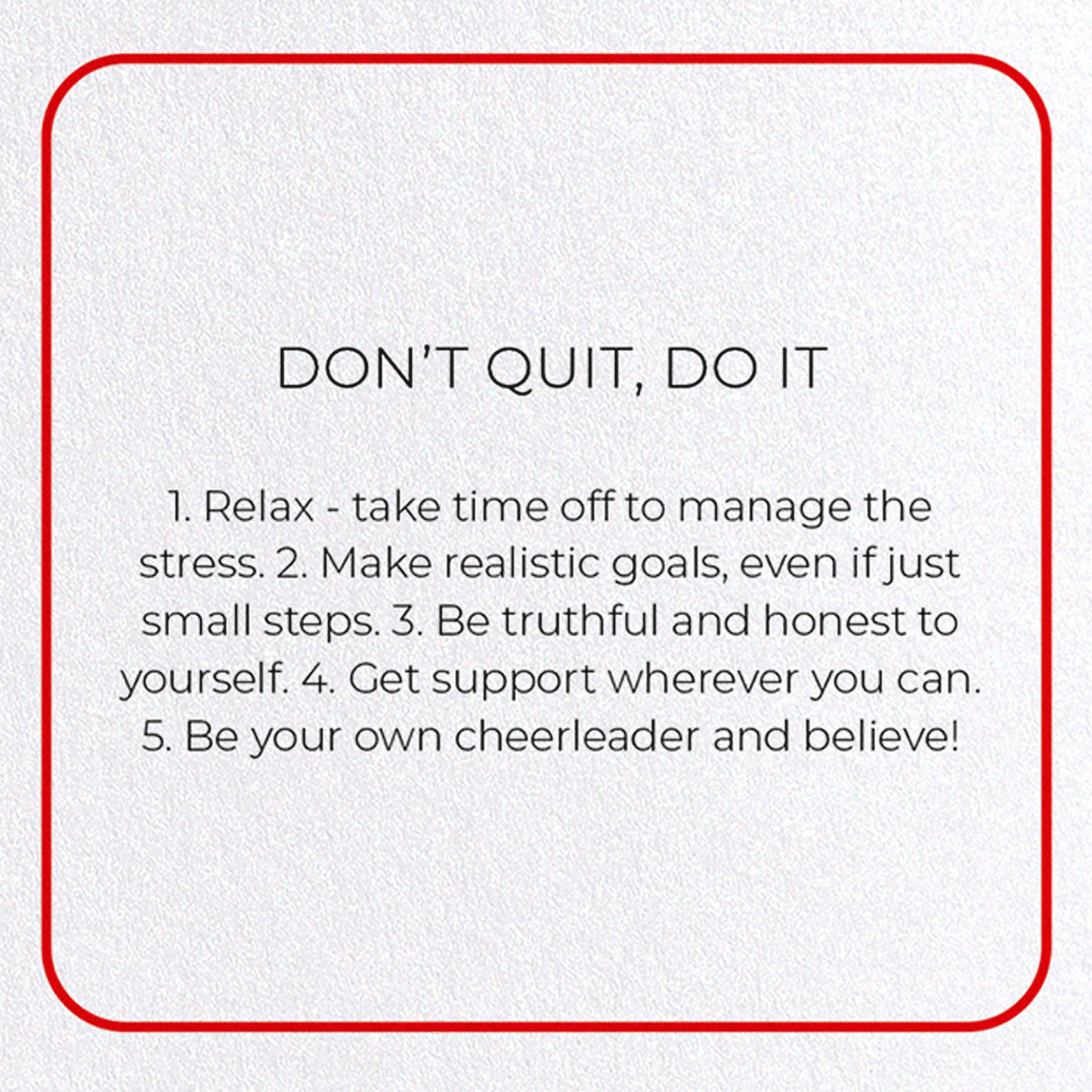 DON’T QUIT, DO IT: Photo Greeting Card