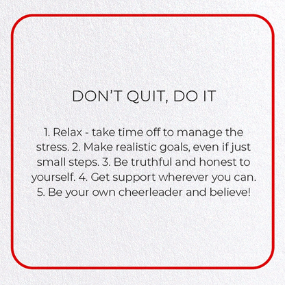 DON’T QUIT, DO IT: Photo Greeting Card