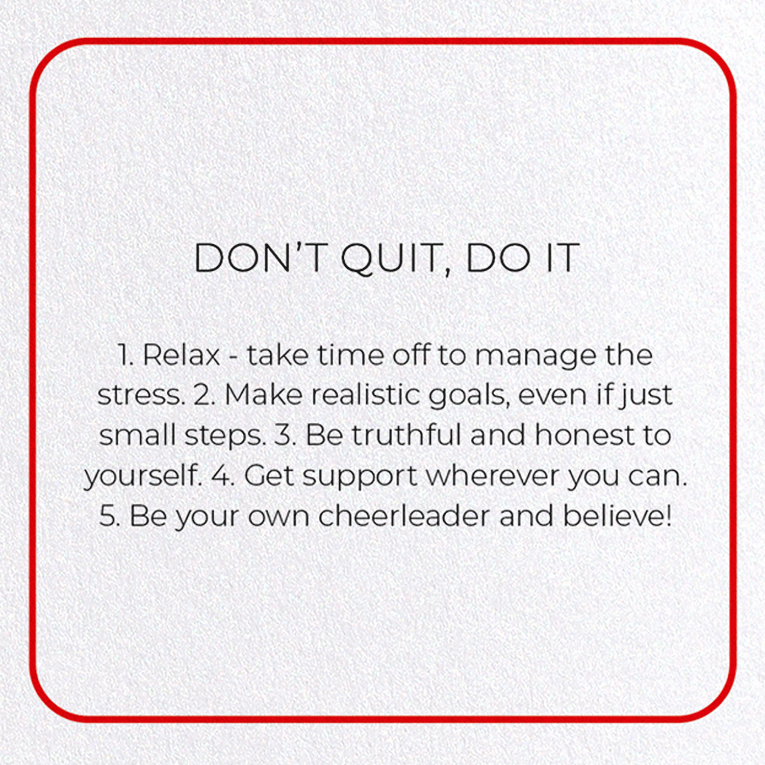 DON’T QUIT, DO IT: Photo Greeting Card