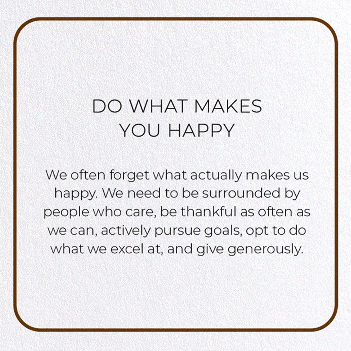DO WHAT MAKES YOU HAPPY: Photo Greeting Card