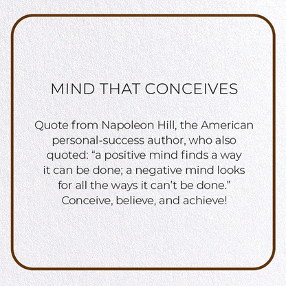MIND THAT CONCEIVES: Photo Greeting Card