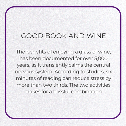 GOOD BOOK AND WINE: Photo Greeting Card