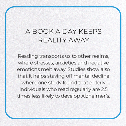 A BOOK A DAY KEEPS REALITY AWAY: Photo Greeting Card
