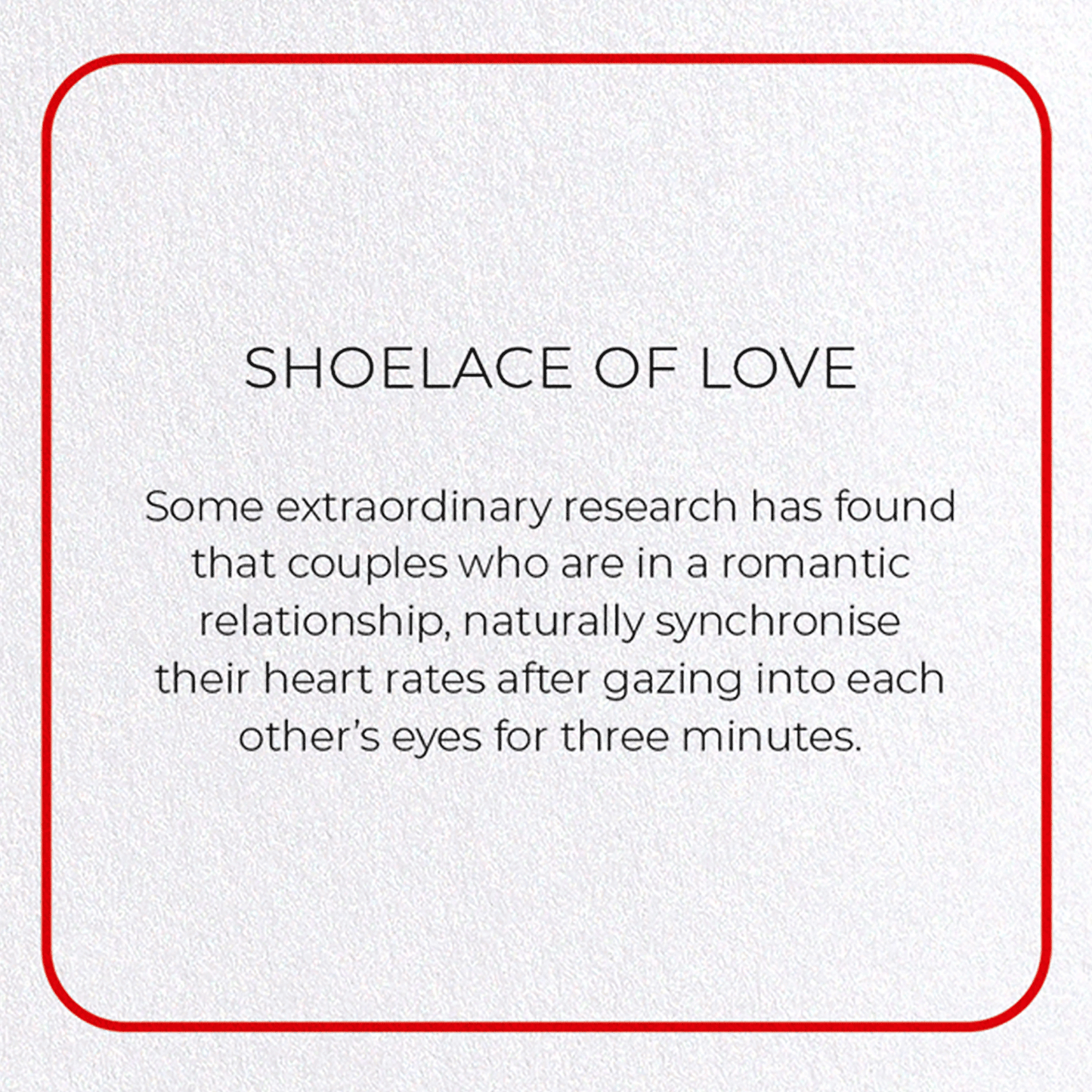 SHOELACE OF LOVE: Photo Greeting Card