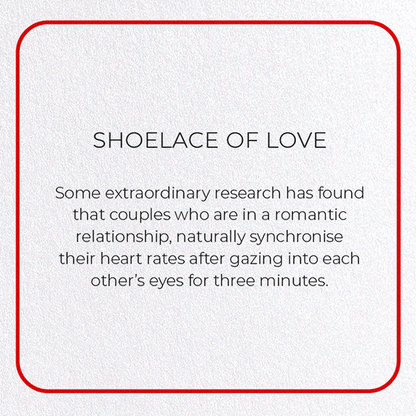 SHOELACE OF LOVE: Photo Greeting Card